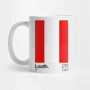 County Louth, Ireland - Retro Style Minimalist Poster Design Mug